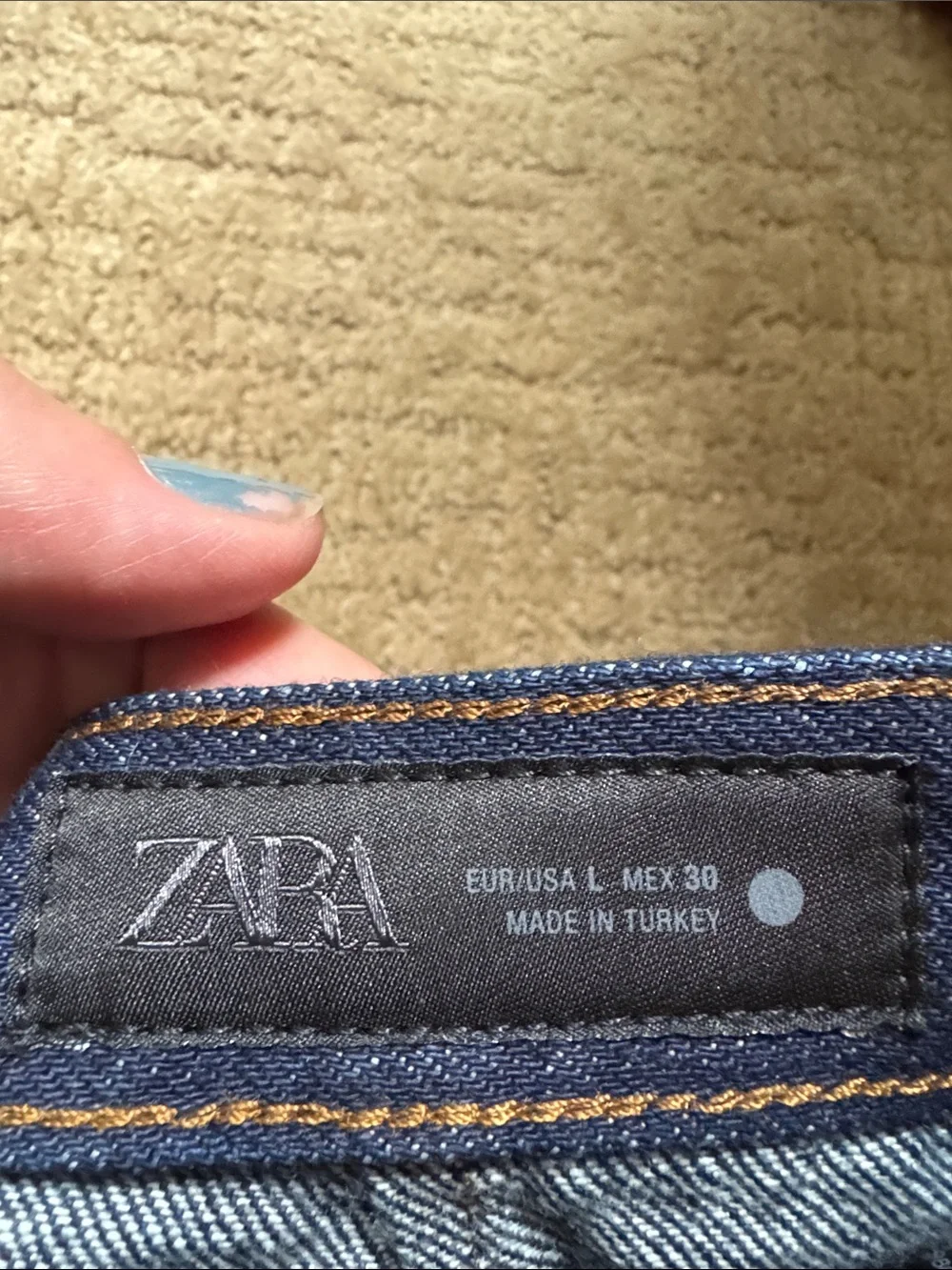 Zara Dark Blue Denim Short Shorts